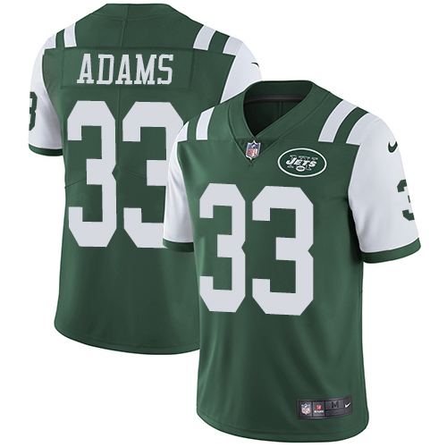 Men's Nike New York Jets #33 Jamal Adams Green Team Color Vapor Untouchable Limited Player NFL Jersey
