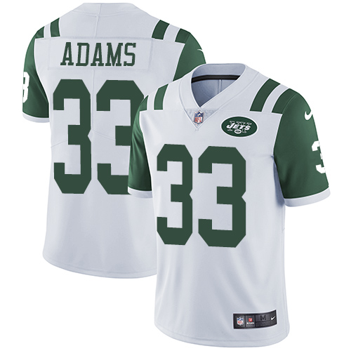 Men's Nike New York Jets #33 Jamal Adams White Vapor Untouchable Limited Player NFL Jersey