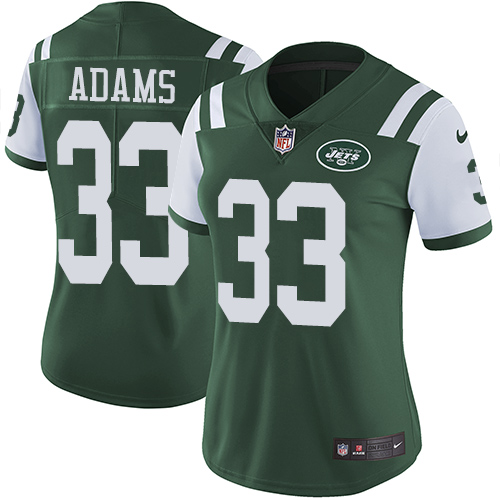 Women's Nike New York Jets #33 Jamal Adams Green Team Color Vapor Untouchable Limited Player NFL Jersey