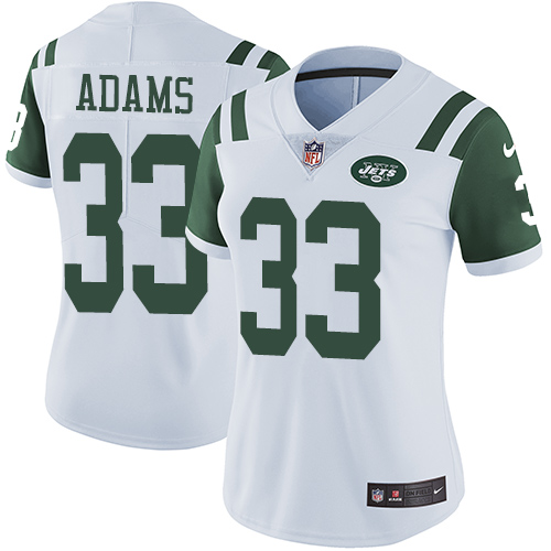 Women's Nike New York Jets #33 Jamal Adams White Vapor Untouchable Elite Player NFL Jersey