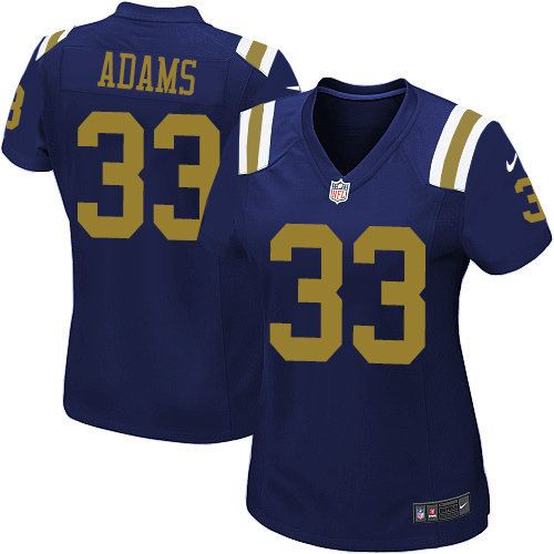 Women's Nike New York Jets #33 Jamal Adams Elite Navy Blue Alternate NFL Jersey