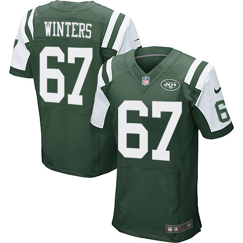 Men's Nike New York Jets #67 Brian Winters Green Team Color Vapor Untouchable Elite Player NFL Jersey