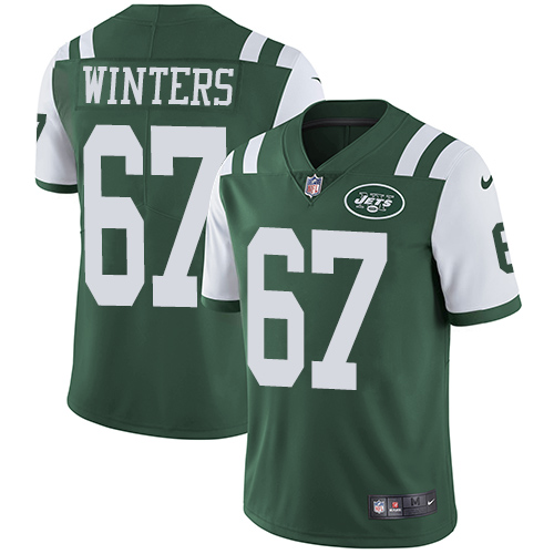 Men's Nike New York Jets #67 Brian Winters Green Team Color Vapor Untouchable Limited Player NFL Jersey