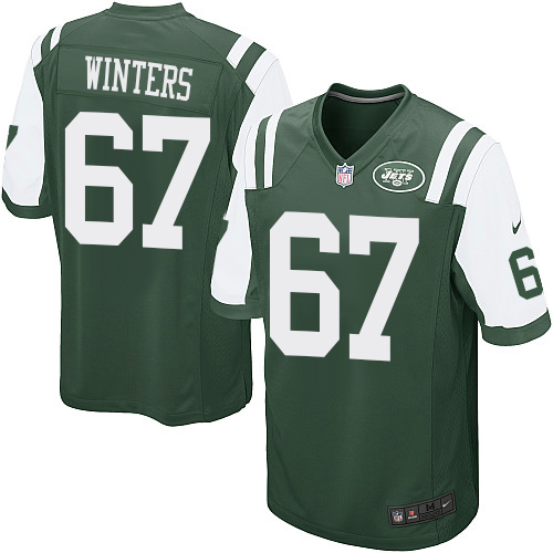Men's Nike New York Jets #67 Brian Winters Game Green Team Color NFL Jersey