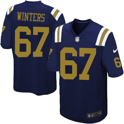 Men's Nike New York Jets #67 Brian Winters Limited Navy Blue Alternate NFL Jersey