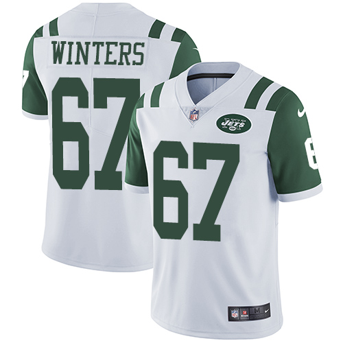 Youth Nike New York Jets #67 Brian Winters White Vapor Untouchable Elite Player NFL Jersey