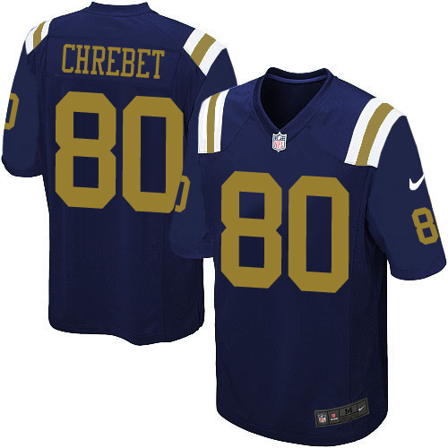 Youth Nike New York Jets #80 Wayne Chrebet Elite Navy Blue Alternate NFL Jersey