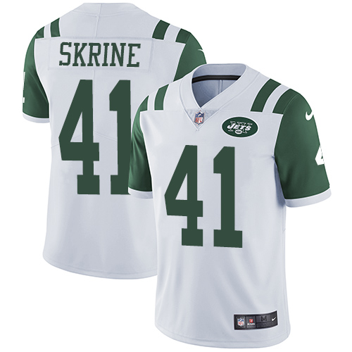 Men's Nike New York Jets #41 Buster Skrine White Vapor Untouchable Limited Player NFL Jersey