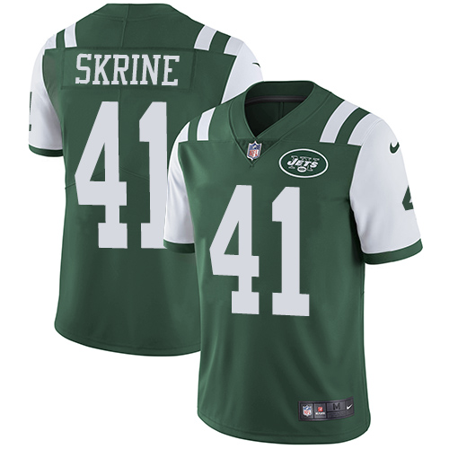 Youth Nike New York Jets #41 Buster Skrine Green Team Color Vapor Untouchable Elite Player NFL Jersey