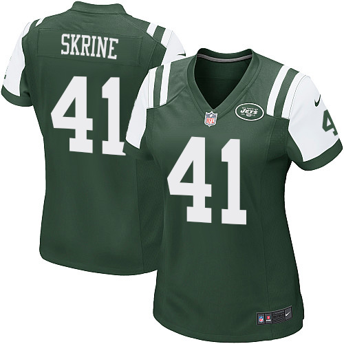 Women's Nike New York Jets #41 Buster Skrine Game Green Team Color NFL Jersey
