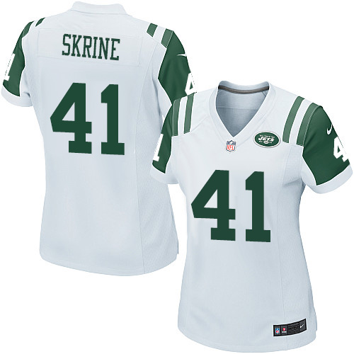 Women's Nike New York Jets #41 Buster Skrine Game White NFL Jersey