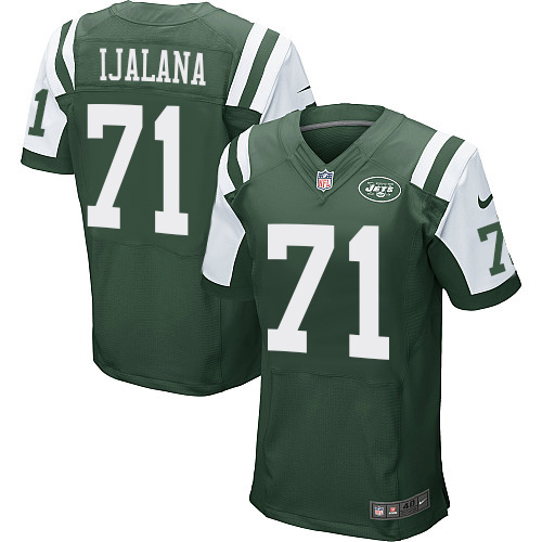 Men's Nike New York Jets #71 Ben Ijalana Green Team Color Vapor Untouchable Elite Player NFL Jersey