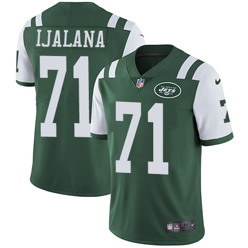 Men's Nike New York Jets #71 Ben Ijalana Green Team Color Vapor Untouchable Limited Player NFL Jersey