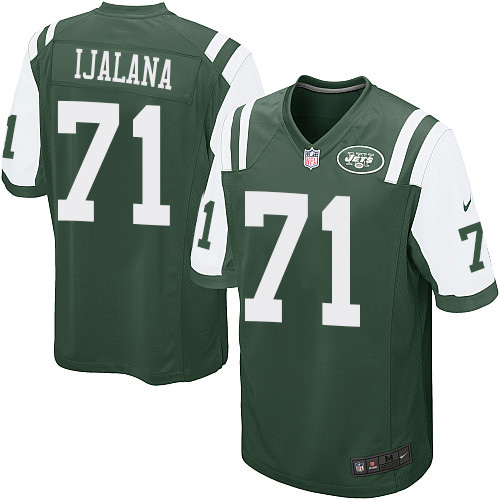 Men's Nike New York Jets #71 Ben Ijalana Game Green Team Color NFL Jersey
