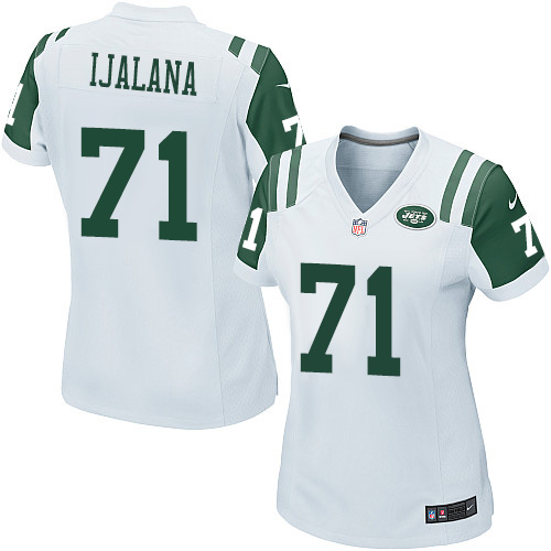 Women's Nike New York Jets #71 Ben Ijalana Game White NFL Jersey