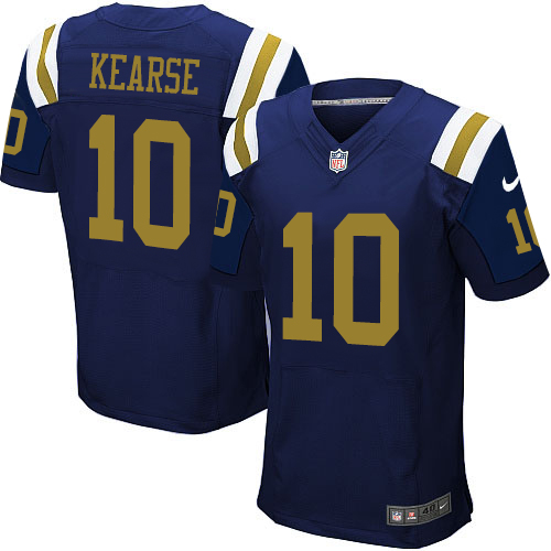Men's Nike New York Jets #10 Jermaine Kearse Elite Navy Blue Alternate NFL Jersey