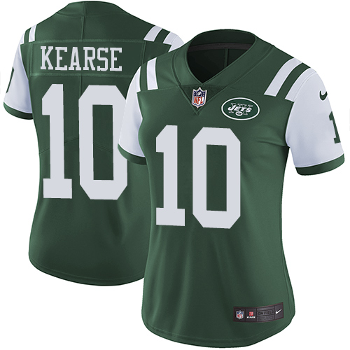 Women's Nike New York Jets #10 Jermaine Kearse Green Team Color Vapor Untouchable Limited Player NFL Jersey