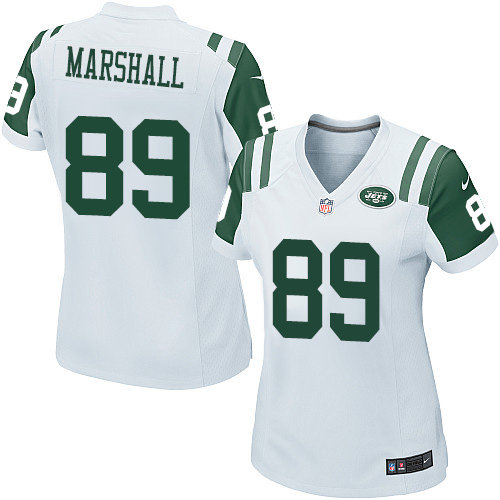 Women's Nike New York Jets #89 Jalin Marshall Game White NFL Jersey