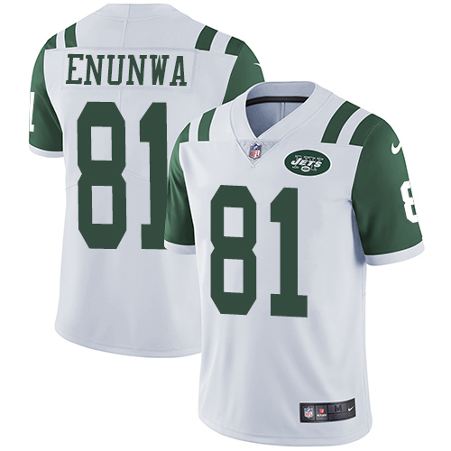 Men's Nike New York Jets #81 Quincy Enunwa White Vapor Untouchable Limited Player NFL Jersey