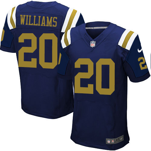 Men's Nike New York Jets #20 Marcus Williams Elite Navy Blue Alternate NFL Jersey