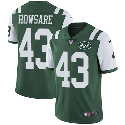 Youth Nike New York Jets #43 Julian Howsare Green Team Color Vapor Untouchable Elite Player NFL Jersey