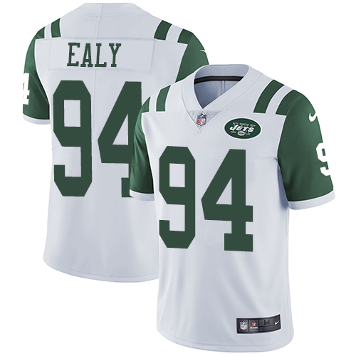 Men's Nike New York Jets #94 Kony Ealy White Vapor Untouchable Limited Player NFL Jersey