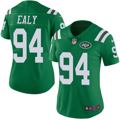 Women's Nike New York Jets #94 Kony Ealy Limited Green Rush Vapor Untouchable NFL Jersey