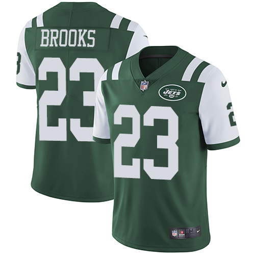 Men's Nike New York Jets #23 Terrence Brooks Green Team Color Vapor Untouchable Limited Player NFL Jersey