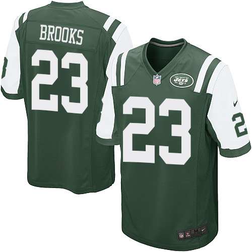 Men's Nike New York Jets #23 Terrence Brooks Game Green Team Color NFL Jersey