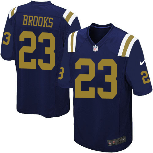 Men's Nike New York Jets #23 Terrence Brooks Limited Navy Blue Alternate NFL Jersey