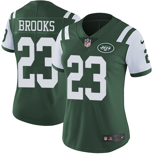Women's Nike New York Jets #23 Terrence Brooks Green Team Color Vapor Untouchable Elite Player NFL Jersey