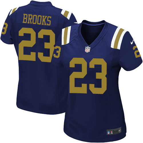 Women's Nike New York Jets #23 Terrence Brooks Elite Navy Blue Alternate NFL Jersey
