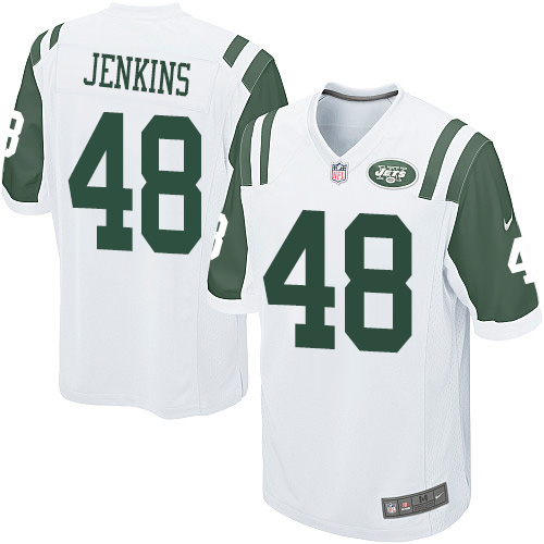 Men's Nike New York Jets #48 Jordan Jenkins Game White NFL Jersey