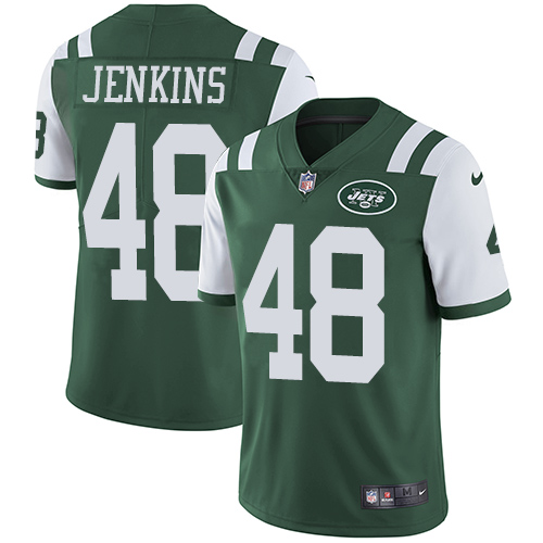 Youth Nike New York Jets #48 Jordan Jenkins Green Team Color Vapor Untouchable Limited Player NFL Jersey
