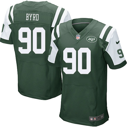 Men's Nike New York Jets #90 Dennis Byrd Green Team Color Vapor Untouchable Elite Player NFL Jersey