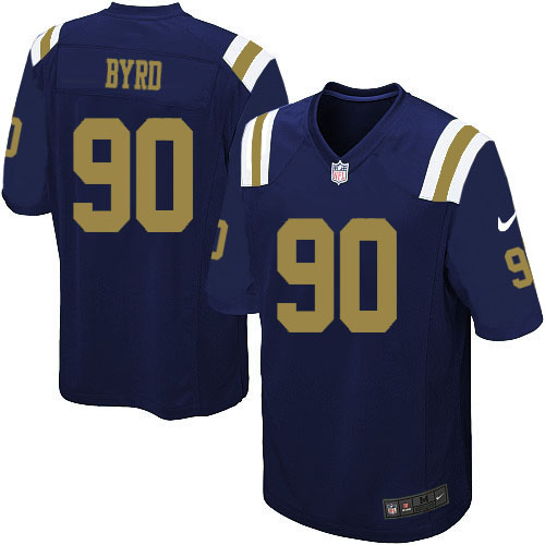 Men's Nike New York Jets #90 Dennis Byrd Limited Navy Blue Alternate NFL Jersey