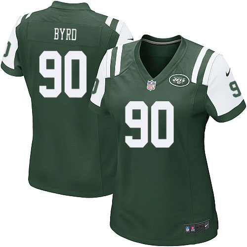 Women's Nike New York Jets #90 Dennis Byrd Game Green Team Color NFL Jersey