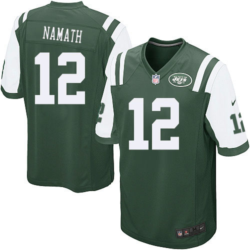 Men's Nike New York Jets #12 Joe Namath Game Green Team Color NFL Jersey