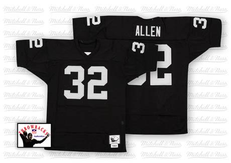 Mitchell and Ness Oakland Raiders #32 Marcus Allen Black Team Color Authentic NFL Throwback Jersey