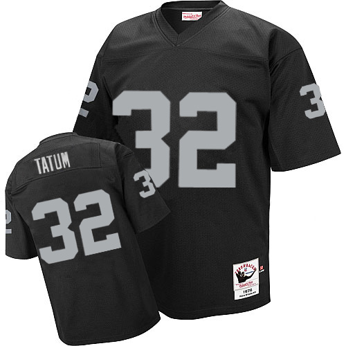 Mitchell and Ness Oakland Raiders #32 Jack Tatum Black Authentic Throwback NFL Jersey