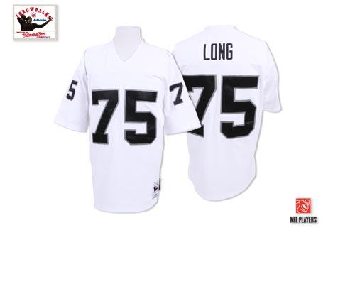 Mitchell and Ness Oakland Raiders #75 Howie Long White Authentic NFL Throwback Jersey