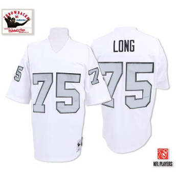 Mitchell And Ness Oakland Raiders #75 Howie Long White Silver No. Authentic NFL Jersey