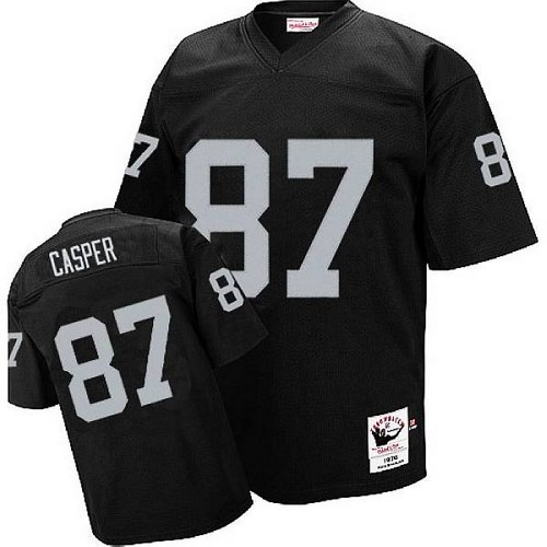 Mitchell and Ness Oakland Raiders #87 Dave Casper Black Authentic NFL Throwback Jersey