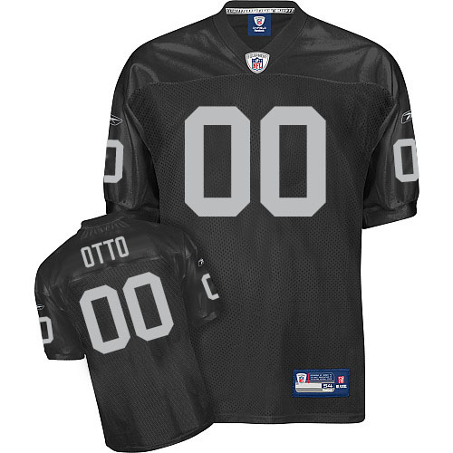 Reebok Oakland Raiders #00 Jim Otto Black Authentic Throwback NFL Jersey