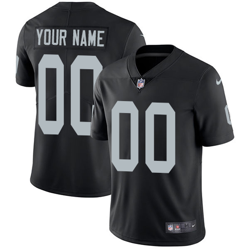 Men's Nike Oakland Raiders Customized Black Team Color Vapor Untouchable Custom Limited NFL Jersey