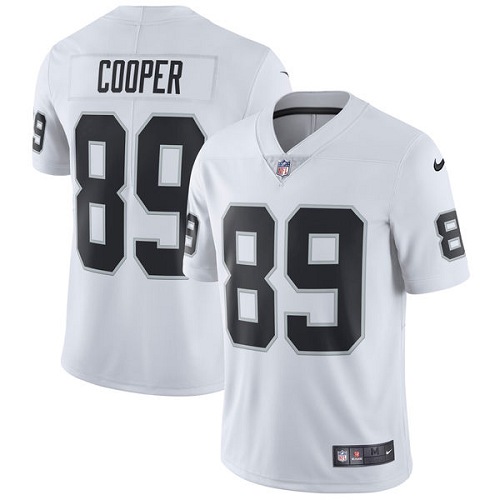 Youth Nike Oakland Raiders #89 Amari Cooper White Vapor Untouchable Elite Player NFL Jersey