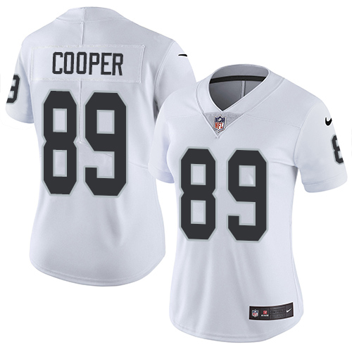 Women's Nike Oakland Raiders #89 Amari Cooper White Vapor Untouchable Elite Player NFL Jersey