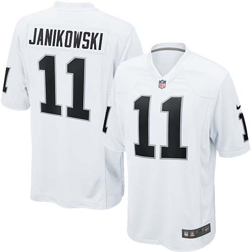 Men's Nike Oakland Raiders #11 Sebastian Janikowski Game White NFL Jersey