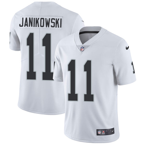 Youth Nike Oakland Raiders #11 Sebastian Janikowski White Vapor Untouchable Elite Player NFL Jersey