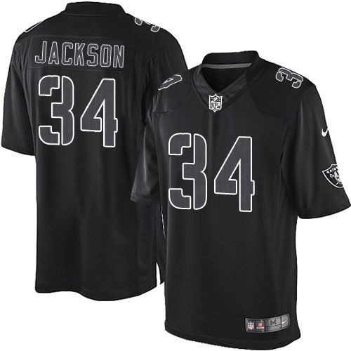 Men's Nike Oakland Raiders #34 Bo Jackson Limited Black Impact NFL Jersey